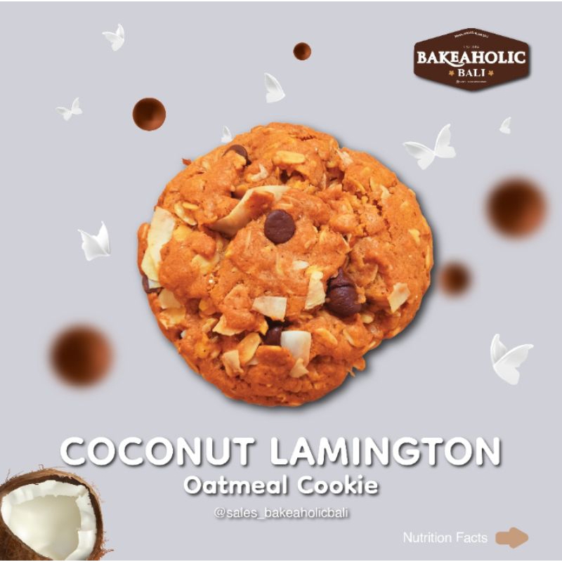 

Oatmeal Cookies Coconut Lamington 80 gr by Bakeaholic Bali