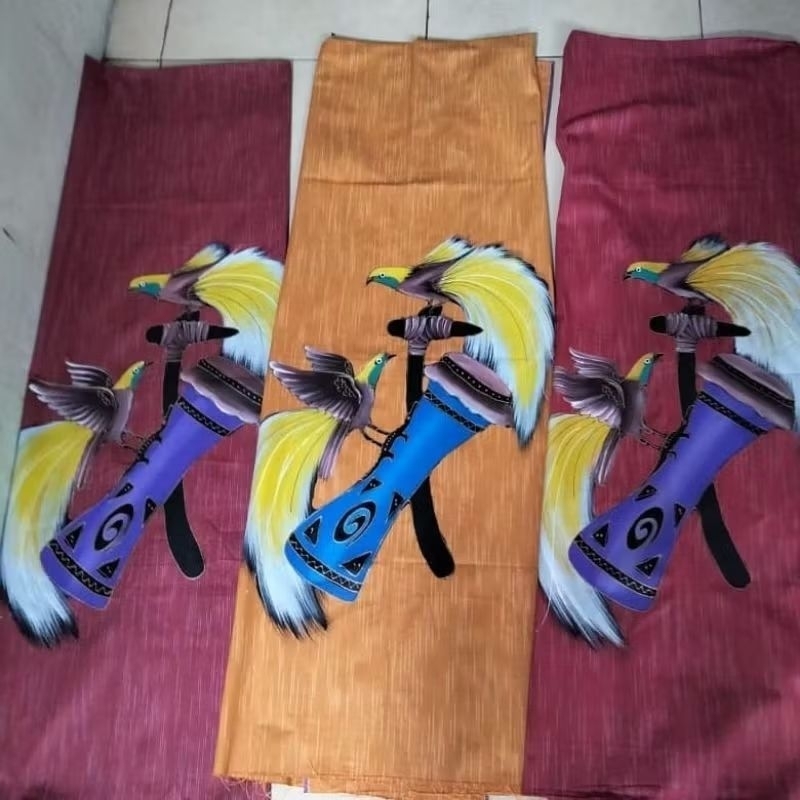 kain lurik gerimis lukis papua