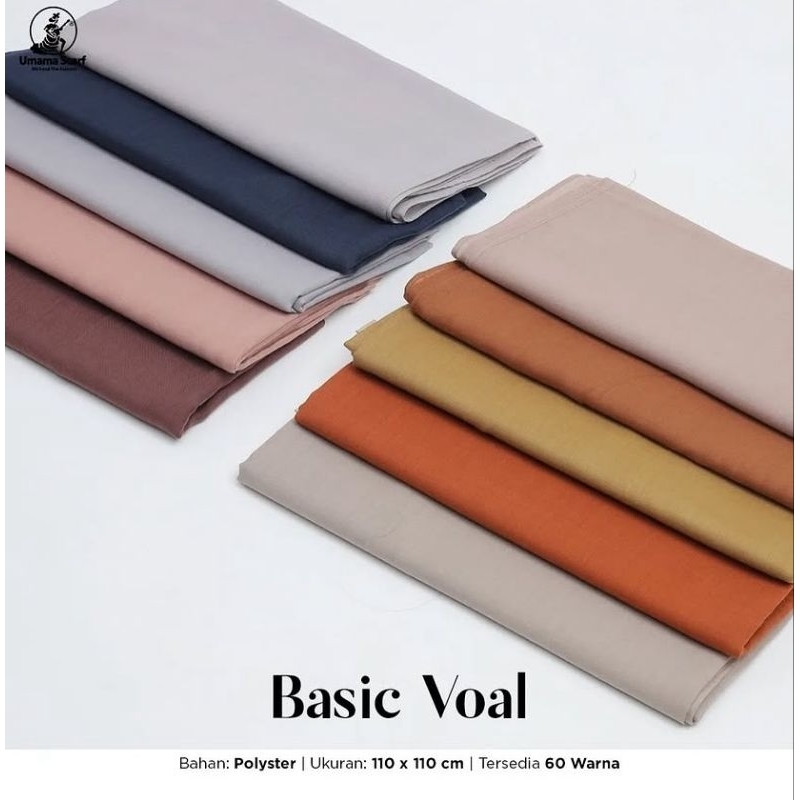 Segiempat umama polos/kerudung polos