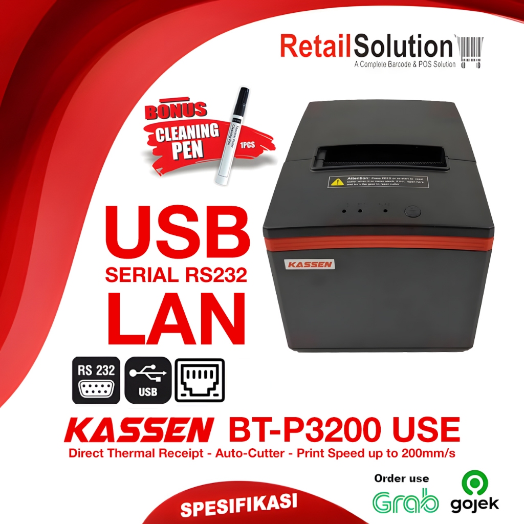 Printer Kasir Thermal - Kassen BTP3200USE / BT-P3200 USE / BTP 3200USE
