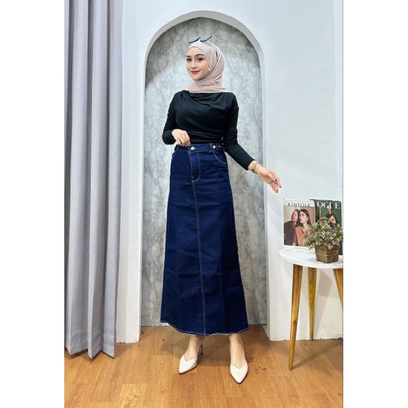 Rok Jeans Premium Teana|Rok jeans simpel modern