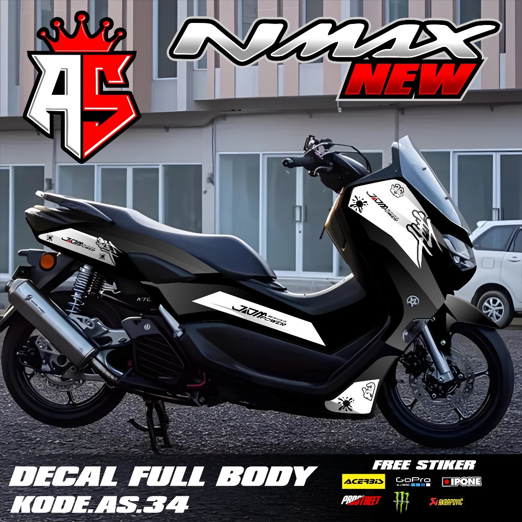 (COD) Decal Sticker FullBody Yamaha Nmax 155 New 2020 2021 2022 2023 2024 Sticker Decal Nmax New Des