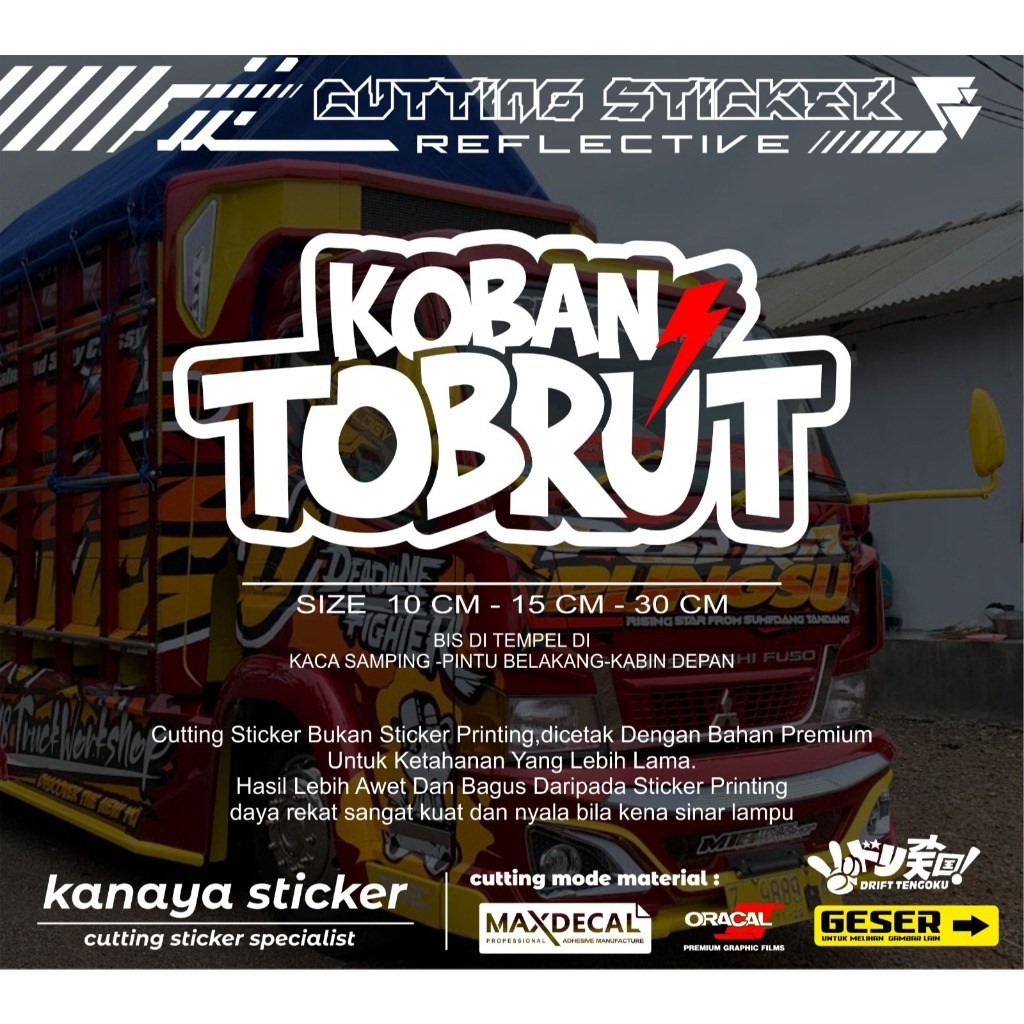 Sticker Cutting KORBAN TOBRUT  / Sticker Cutting Kaca mobil KORBAN TOBRUT  /Sticker Cutting Kaca Mob