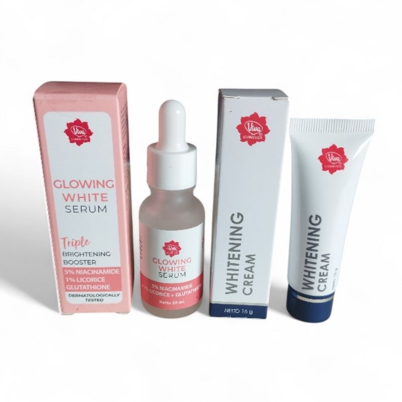 Paket Viva Whitening Cream + Serum Glowing Viva