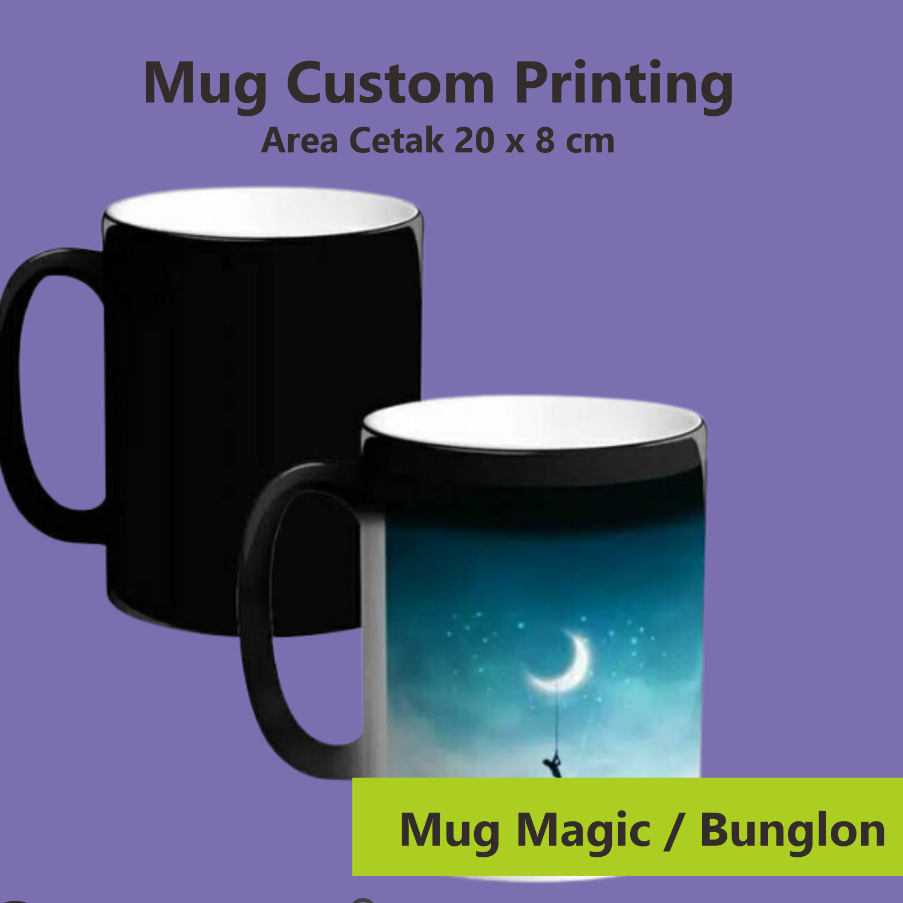 Cetak Mug Bungklon Custom / Souvenir Mug Bungklon / Custom Mug Magic / Mug Souvenir Hampers