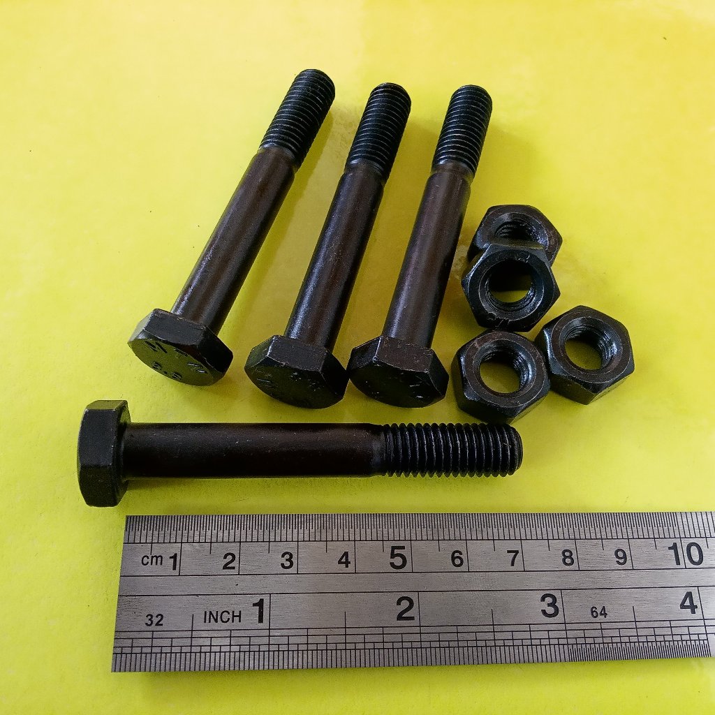 BAUT BAJA HTB 8.8 M16 X 70 / BAUT BAJA M16 X 70 HITAM / BAUT M16X70 BAJA / BAUT 24 KUNCI 24 HALF DRA