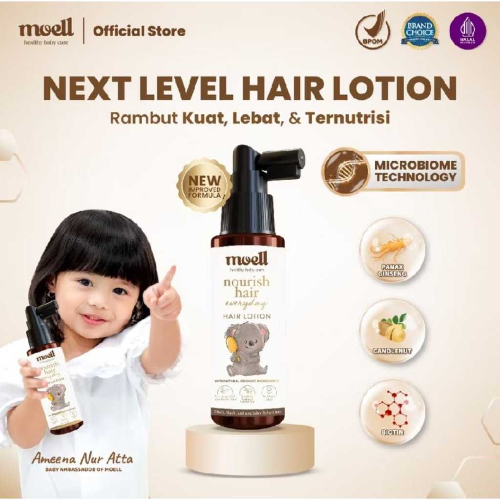 MOELL Hair Lotion / Baby Hair Lotion / Hair Lotion Anak / Hair Lotion Bayi / Hair Lotion Moell