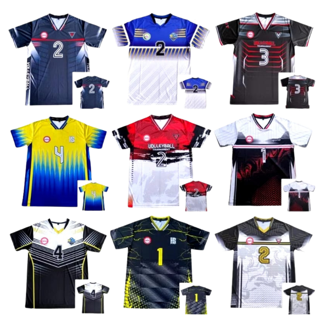 Jersey Baju Kaos Jersy Volly Stelan Volli Seragam Voly Full Printing Pria Wanita Atas Olahraga Model