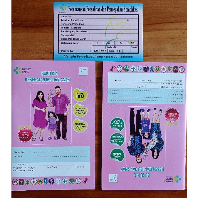 Buku KIA (Kesehatan Ibu dan Anak) Terbaru (buku pink kehamilan) Bolak Balik