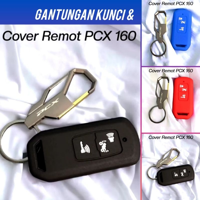 Paket gantungan kunci Pcx160 Dan cover remote silikon Remote Pcx160