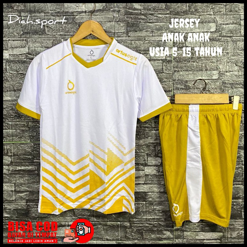 Setelan Jersey Anak Anak Usia 5-15 Tahun Baju Sepab Bola Sd Kaos Bola Futsla Volly Badminton Seragam