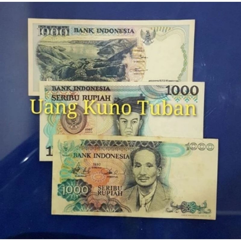Uang Kuno Set 1000 Rupiah Berbeda Generasi