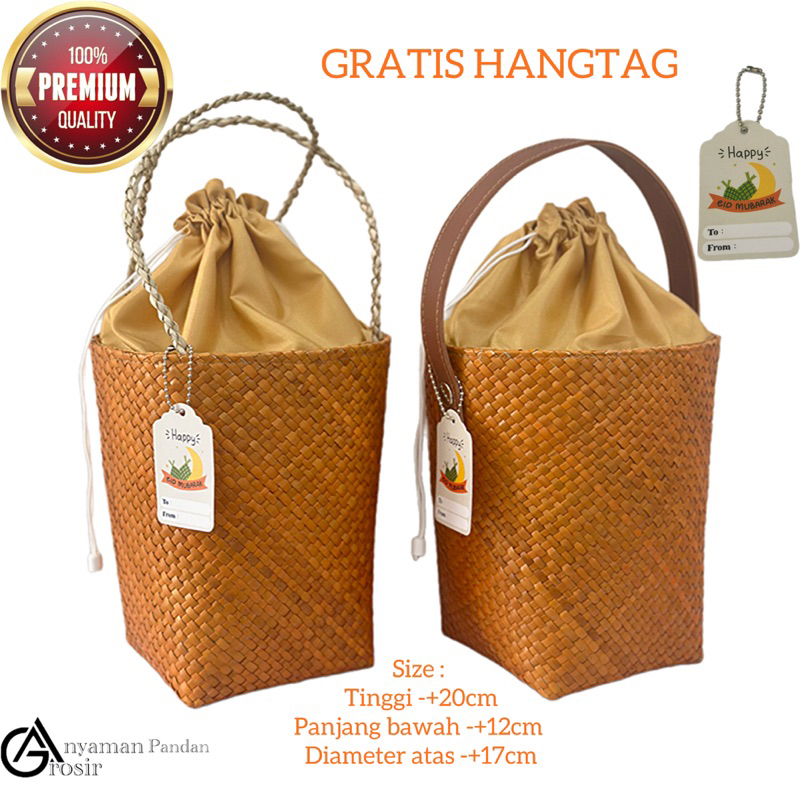 

Tas PARCEL BOBOKO MG EZN GRATIS HANGTAG tas hampers anyaman pandan goodiebag souvenir gift lebaran idul fitri