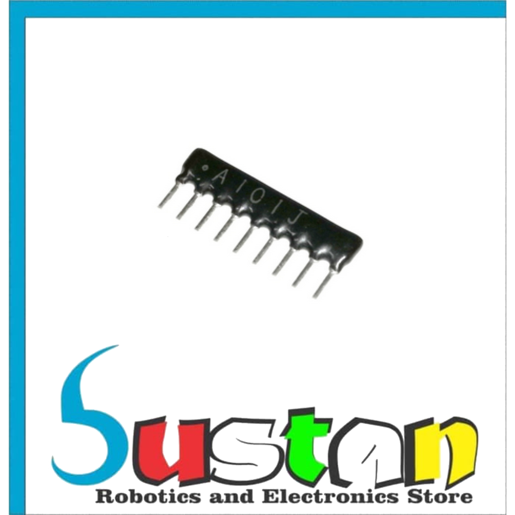 RESISTOR PACK 100 OHM A101J 9P ARRAY R PACK 100 OHM 9PIN A101J 1/8 WATT
