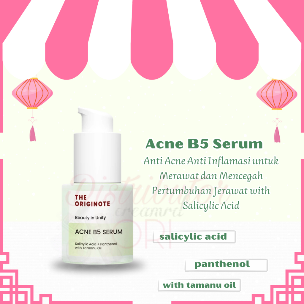 The Originote Acne B5 Serum 20ml - Serum Anti Acne Anti Inflamasi untuk Merawat dan Mencegah Pertumb