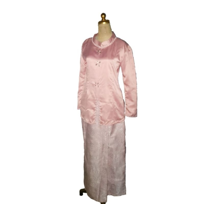 Oneset Baju cewek  blues valvet stelan songket Palembang cocok buat kondangan Muslim