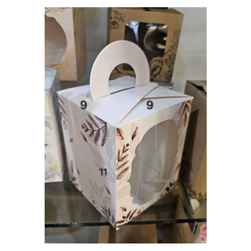 

S ( S50 ) BOX IVORY 9 x 9 x 14 CM / SOUVENIR WADAH GELAS