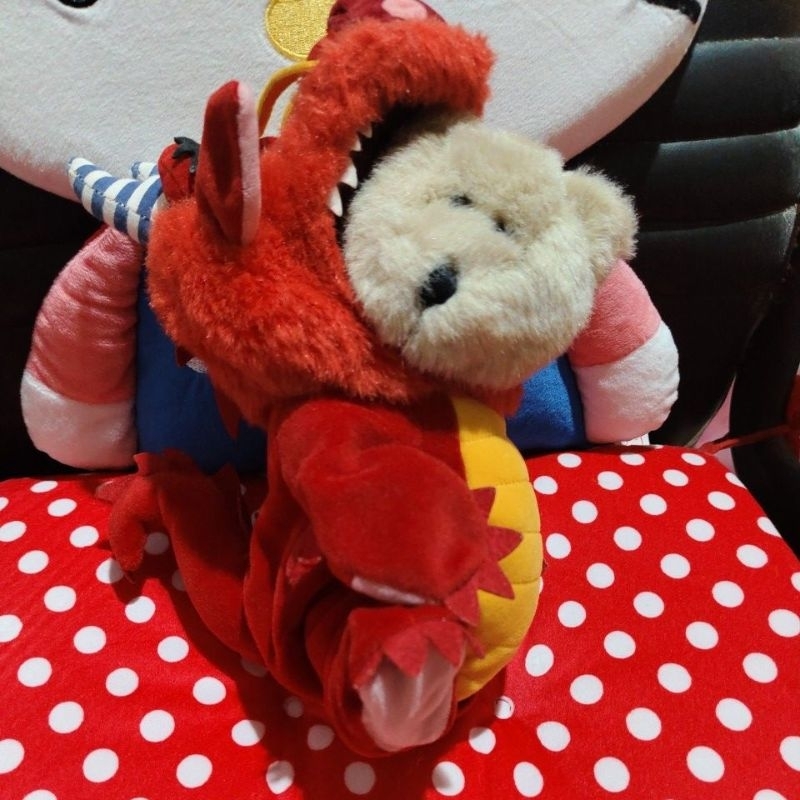 boneka teddy Starbucks vintage kostum naga of the dragon 2000 tag ori
