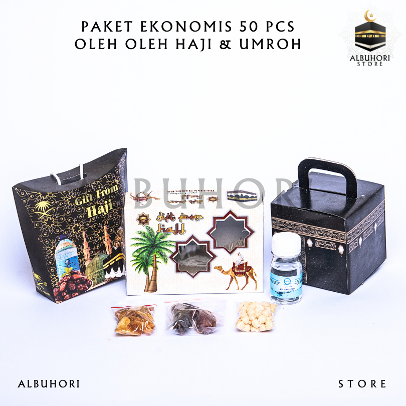 

Paket Gift Hampers Ekonomis Oleh Oleh Haji dan Umroh Isi 50 Pcs