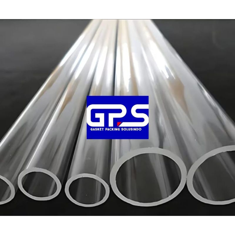 Pipa akrilick tabung akrilic transparan bening od.35mm sampai od.50mm
