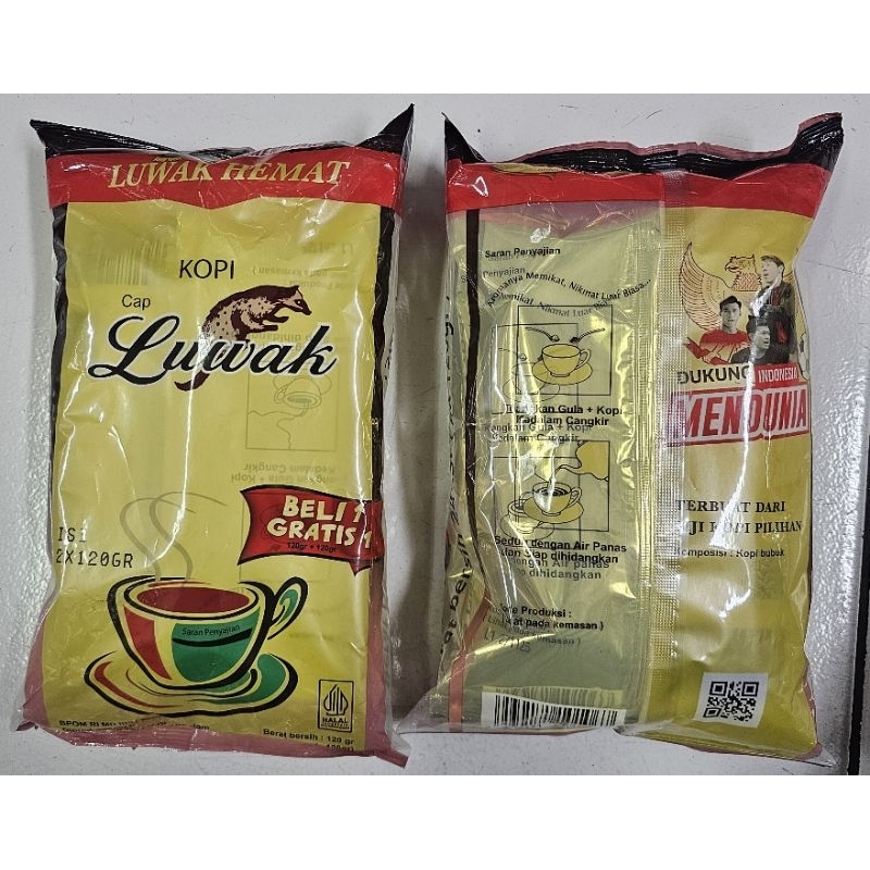 

Luwak Kopi Super Hemat 240g - (1 bks isi 2pcs×120g)
