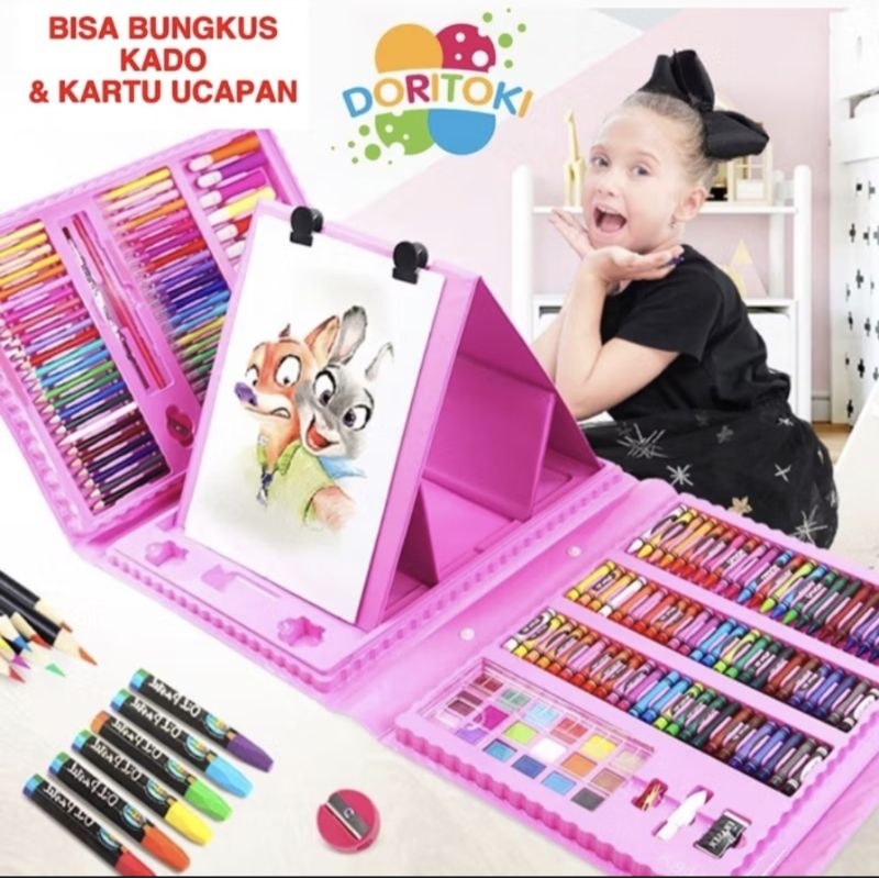 

CRAYON SET LENGKAP 208 pcs Krayon Set Art Alat menggambar Crayon Set Mewarnai Murah Terbaru 2025 Krayon Dan Buku Melukis Kryn Lengkap Oil Pastel Anak Mewarnai Cryon Kryon Krayon Warna Warni Biru Dan Pink
