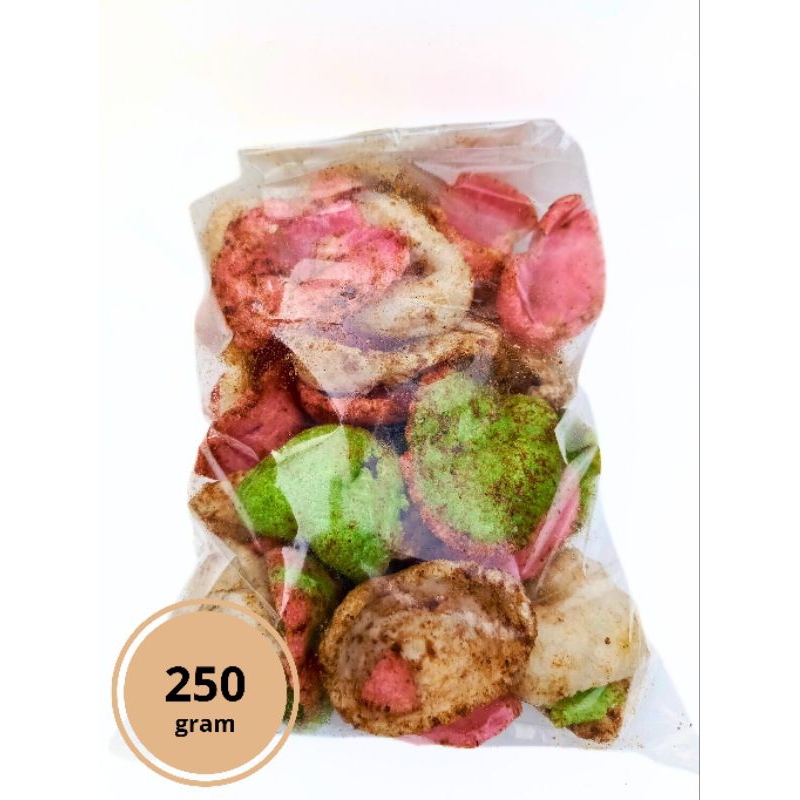 

Kerupuk antor glopot khas Tegal/antor Jatilawang/glopot warna warni