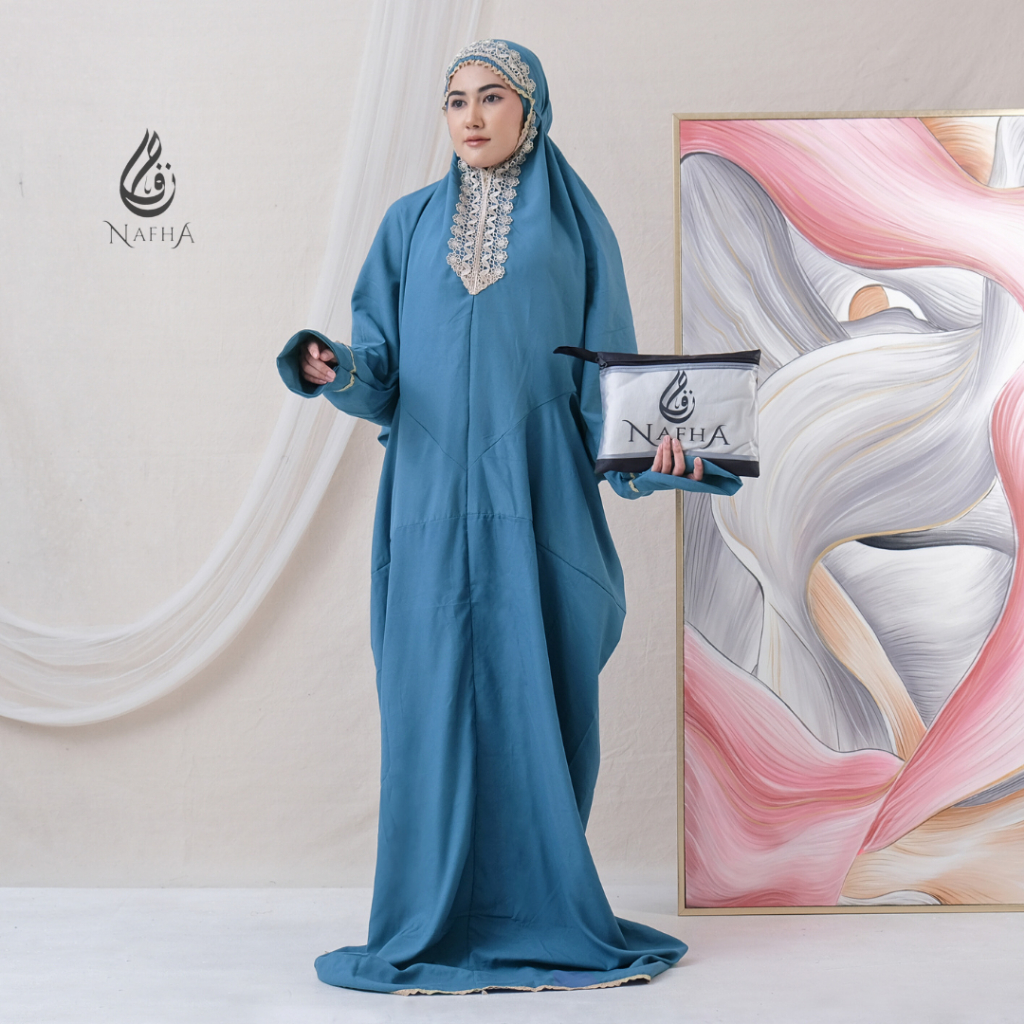 NAFHA - Mukena Terusan Dewasa Katun Renda