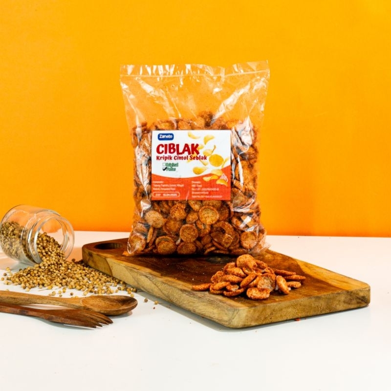 

Ciblak 250gram - Cimol Seblak - Keripik Moring Cemilan Snack