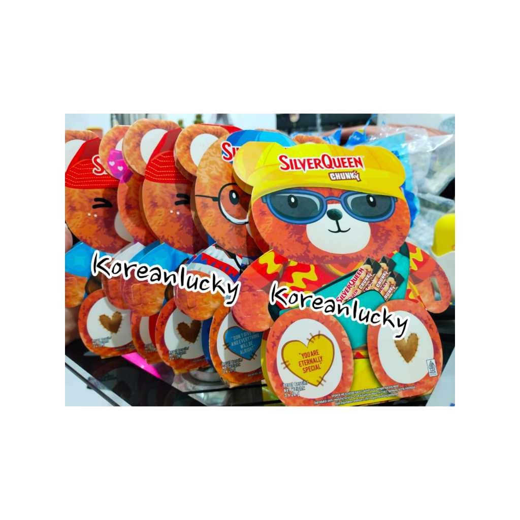

COKELAT VALENTINE SILVERQUEEN CHUNKY BERUANG TEDDY VALENTIN COKLAT MEWAH UNIK LUCU COKLAT VERSI BARU 2025 BERUANG VALENTINE GIFT KADO PACAR SAHABAT TEMAN HADIAH
