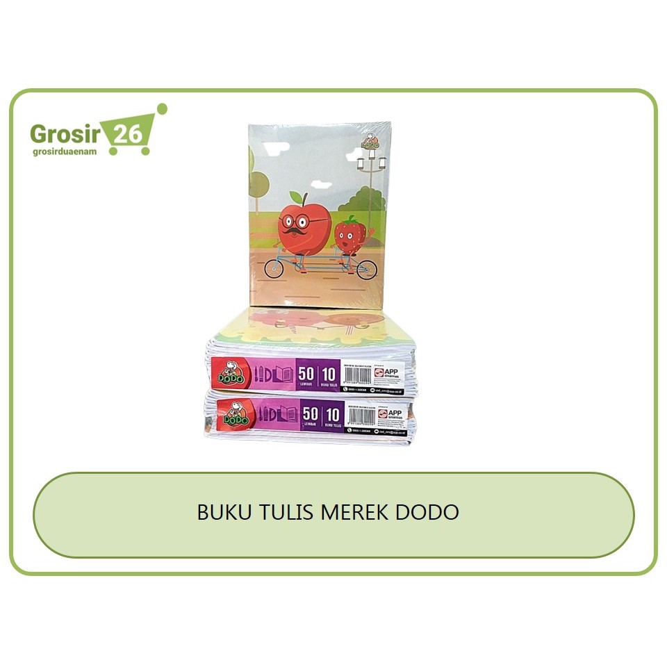 

(1 PACK) BUKU TULIS DODO 30 | 50 LEMBAR | UKURAN PENDEK KWARTO