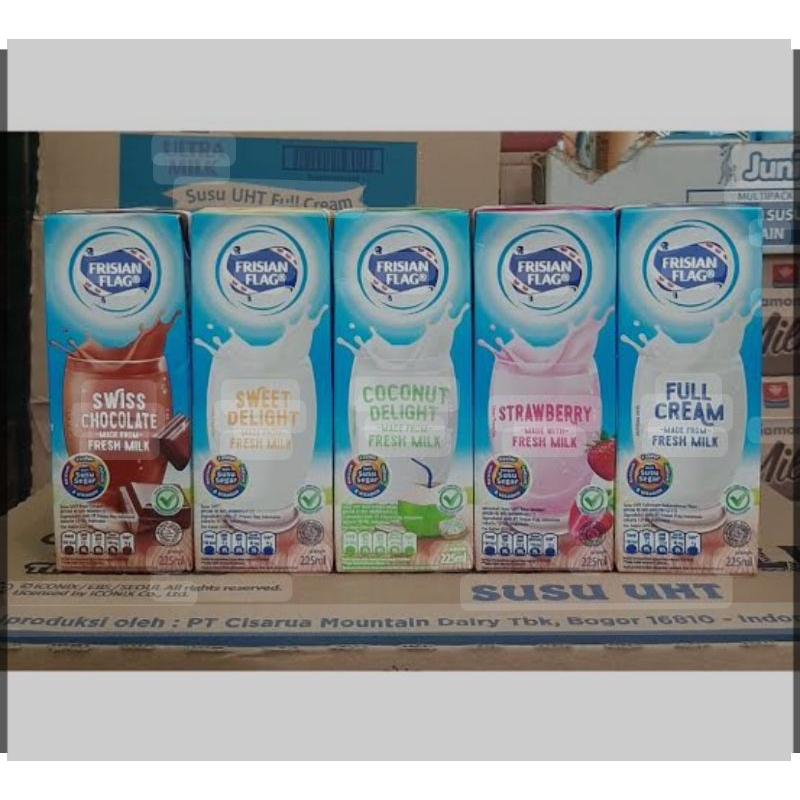 

Susu Frisian Flag Kotak 225ML || Minuman kemasan tepak