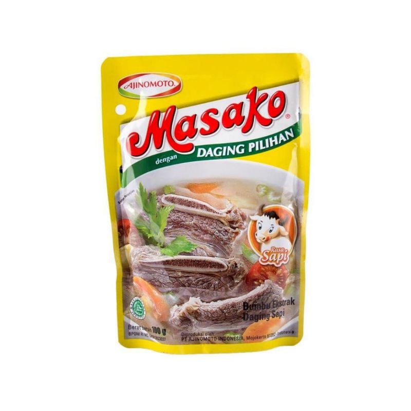 

MASAKO PENYEDAP RASA AYAM - SAPI -123 GRAM- BUMBU PEMYEDAP MAKANAN