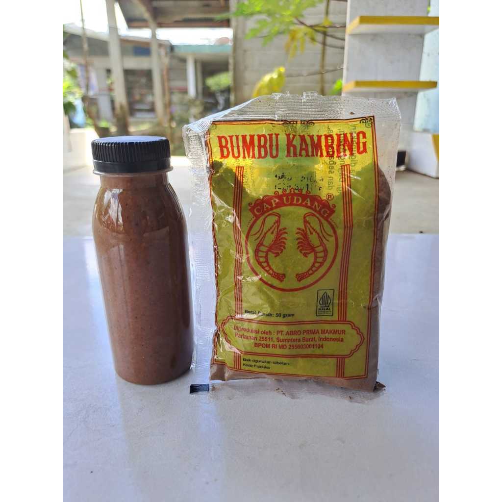 

100 gr kelapa gongseng + bumbu kambing cap udang bumbu tamabahn memasak rendang