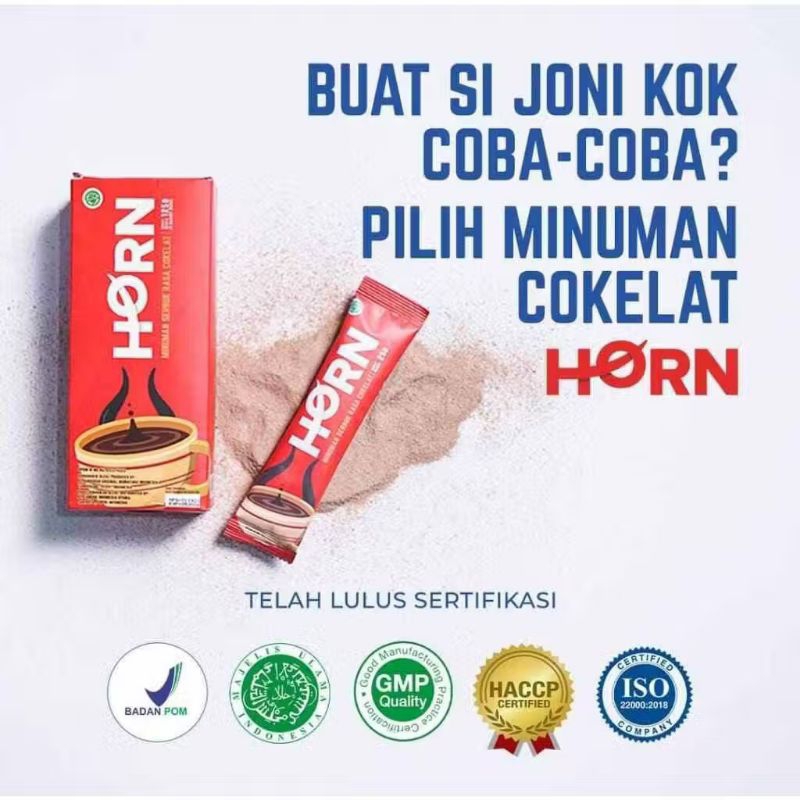 

Coklat HORN - Minuman Coklat Stamina Pria BOX (Isi 5 Sachet)