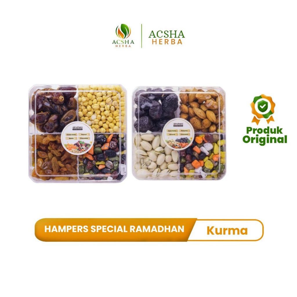 

HAMPERS SPECIAL RAMADHAN - Kurma Khalas Ajwa Kacang Almond Coklat 4 in 1