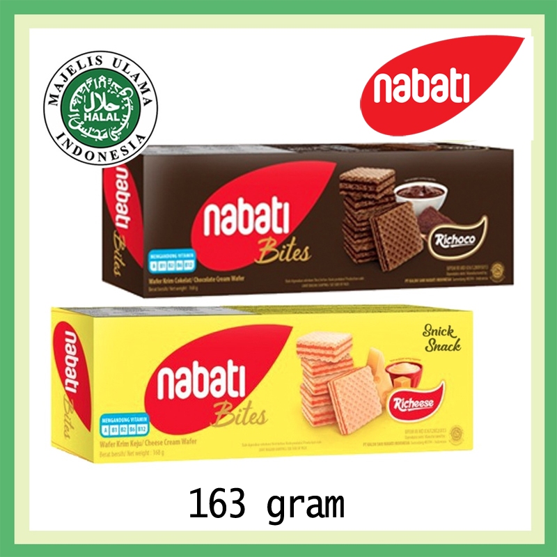 

Nabati Wafer Richeese Richoco Bites Kotak Box 163g 163 gram