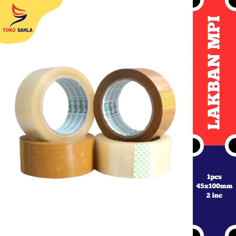 

Lakban MPI bening & coklat / lakban mpi ekonomis 45x100mm / lakban 2inch murah