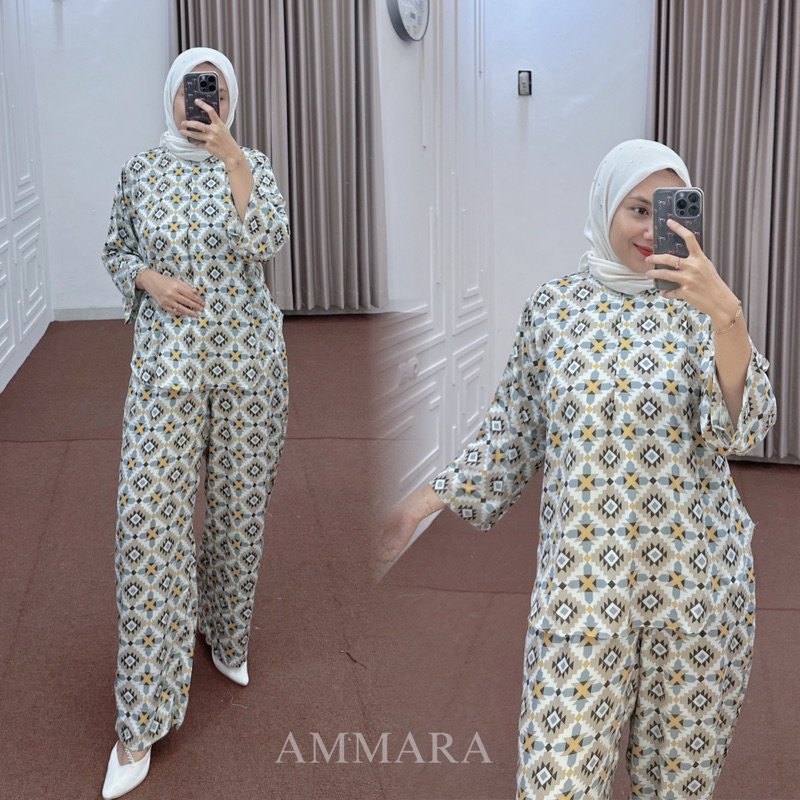 AMMARA SETELAN / oneset kayla BAHAN rayon premium / setelan wanita dewasa