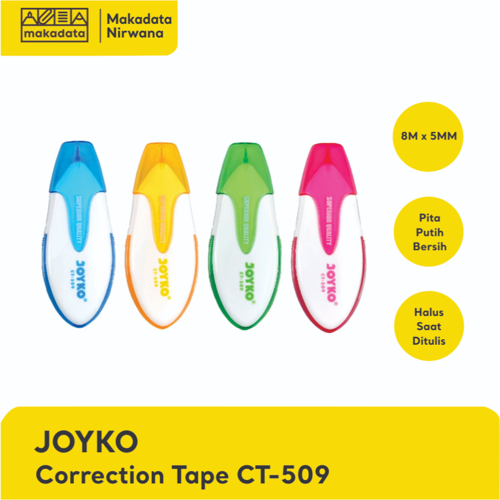 

JOYKO CORRECTION TAPE / STIPO KERTAS CT-509 (1 PCS)