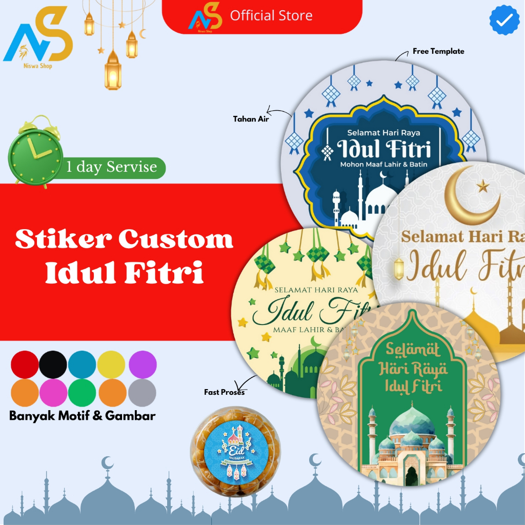 

[1 PCS] Stiker Toples Lebaran Idul Fitri - Sticker Toples - Sticker Toples Bulat - Stiker Kemasan Parcel - Sticker Hampers - Stiker Toples Idul Fitri Ukuran Murah Premium Kuality