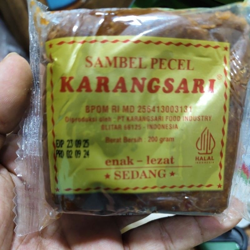 

Sambel Pecel Sambal Pecel Karang Sari sedang 200gr