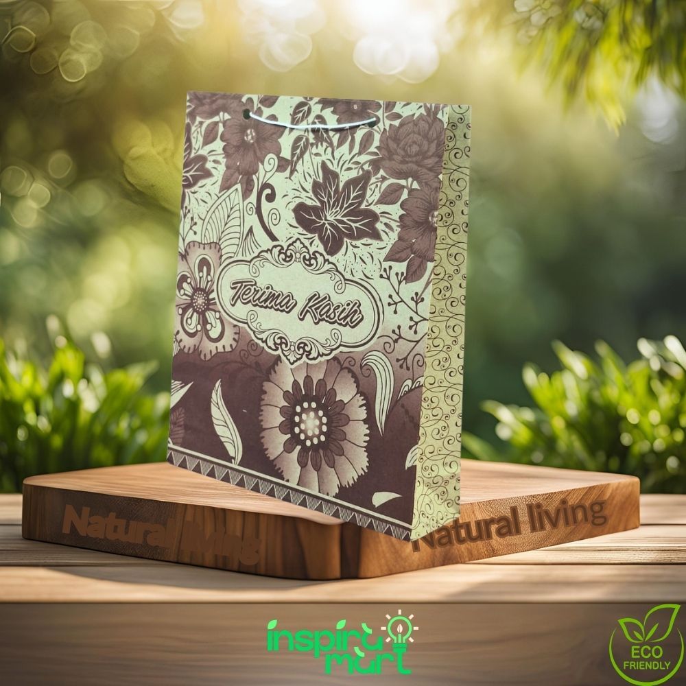 Inspira Mart - (1 LUSIN) Tas hajatan Paper Bag Motif Batik dan Polos - Tas Souvenir Kertas