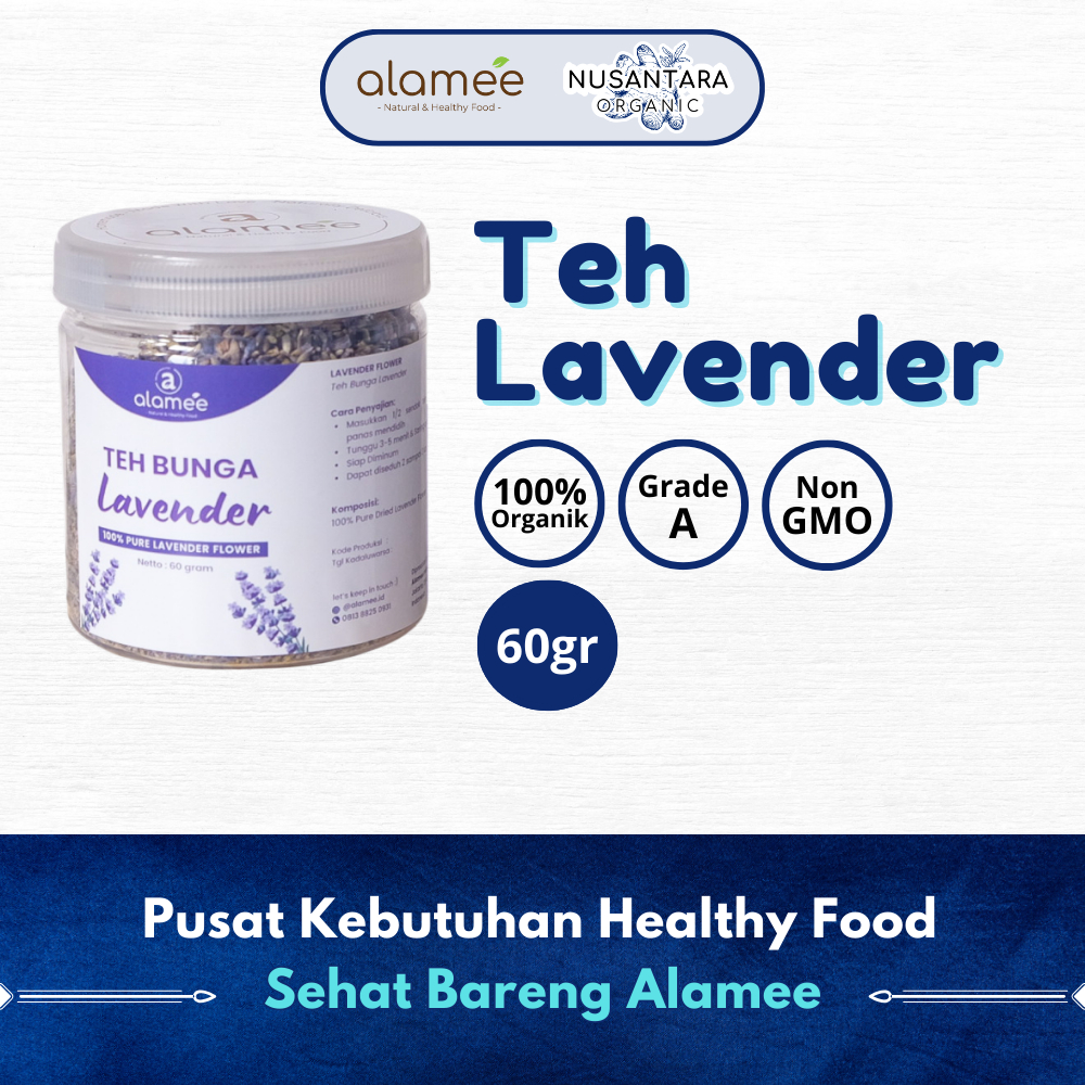 

ALAMEE 60gr Teh Bunga Lavender Flower Tea Organik Kering Dried