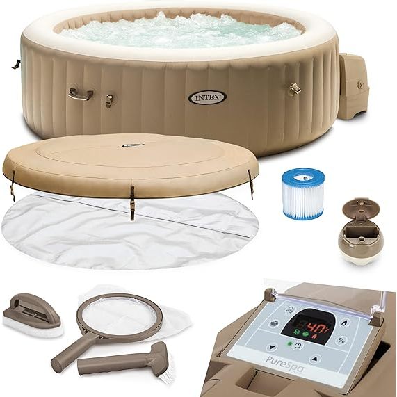 INTEX Kolam Spa Jacuzzi Whirpool Portable Kapasitas 4 Orang Dewasa 196 x 71cm 28426 Bubble Massage