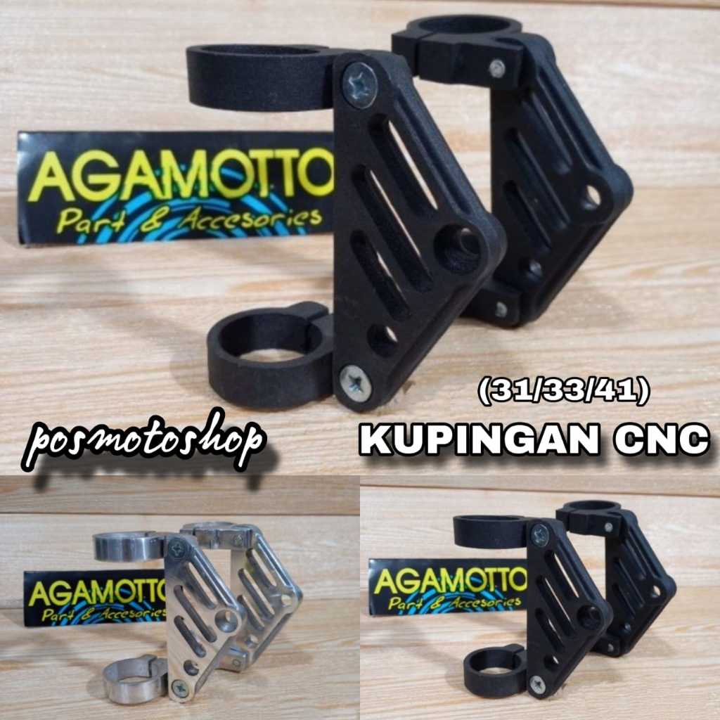 KUPINGAN LAMPU RING CNC AS 31 33 41 mm BRAKET LAMPU PESEK CB GL TIGER MEGAPRO Ninja Scorpio Byson