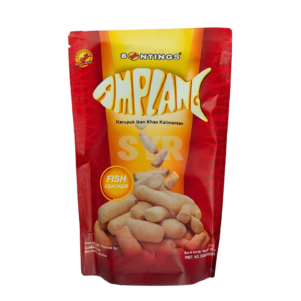 

SNACKS OLEH OLEH, BONTINGS AMPLANG ORIGINAL KEMASAN POUCH,
