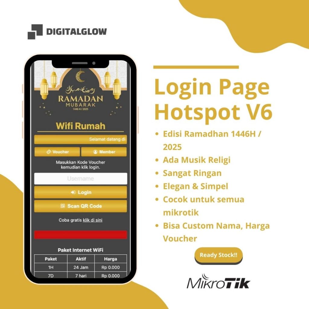 [NEW] V6 Template Login Page Edisi Ramadhan 1446H - Sangat Ringan