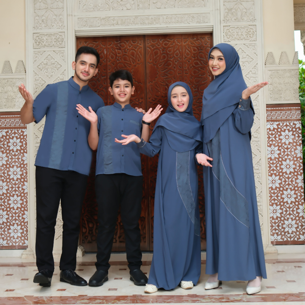 KUPNAD Sarimbit keluarga sarimbit couple couple set baju couple keluarga - Serasi Sarimbit Blue