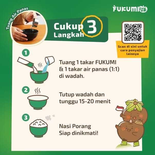 

FUKUMI beras porang 1 kg-beras diet-berat sehat-beras rendah kalori-fukumi-shirataki-instant konjac rice-healthy food-nasi sehat